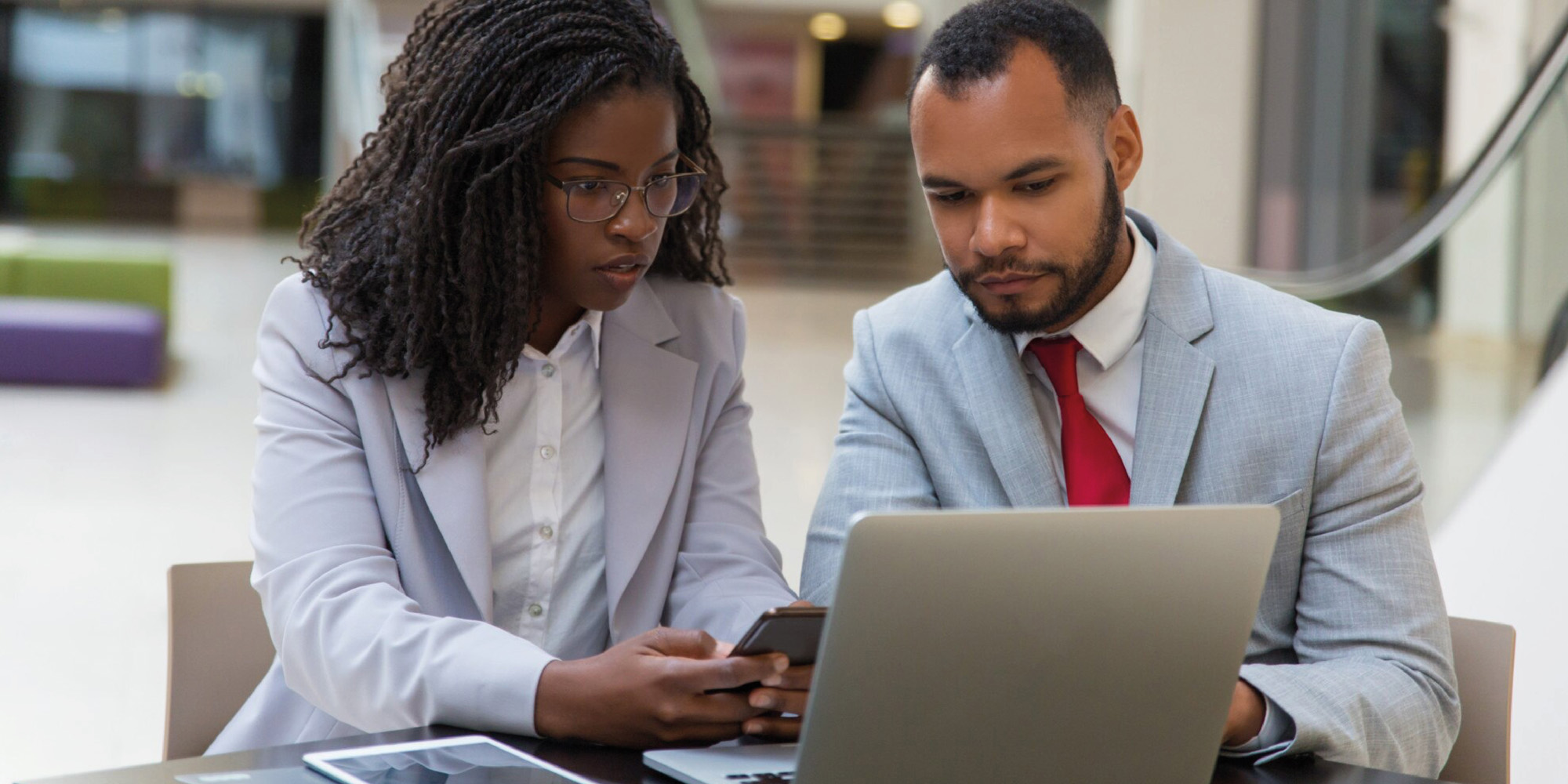Male & Female in Office